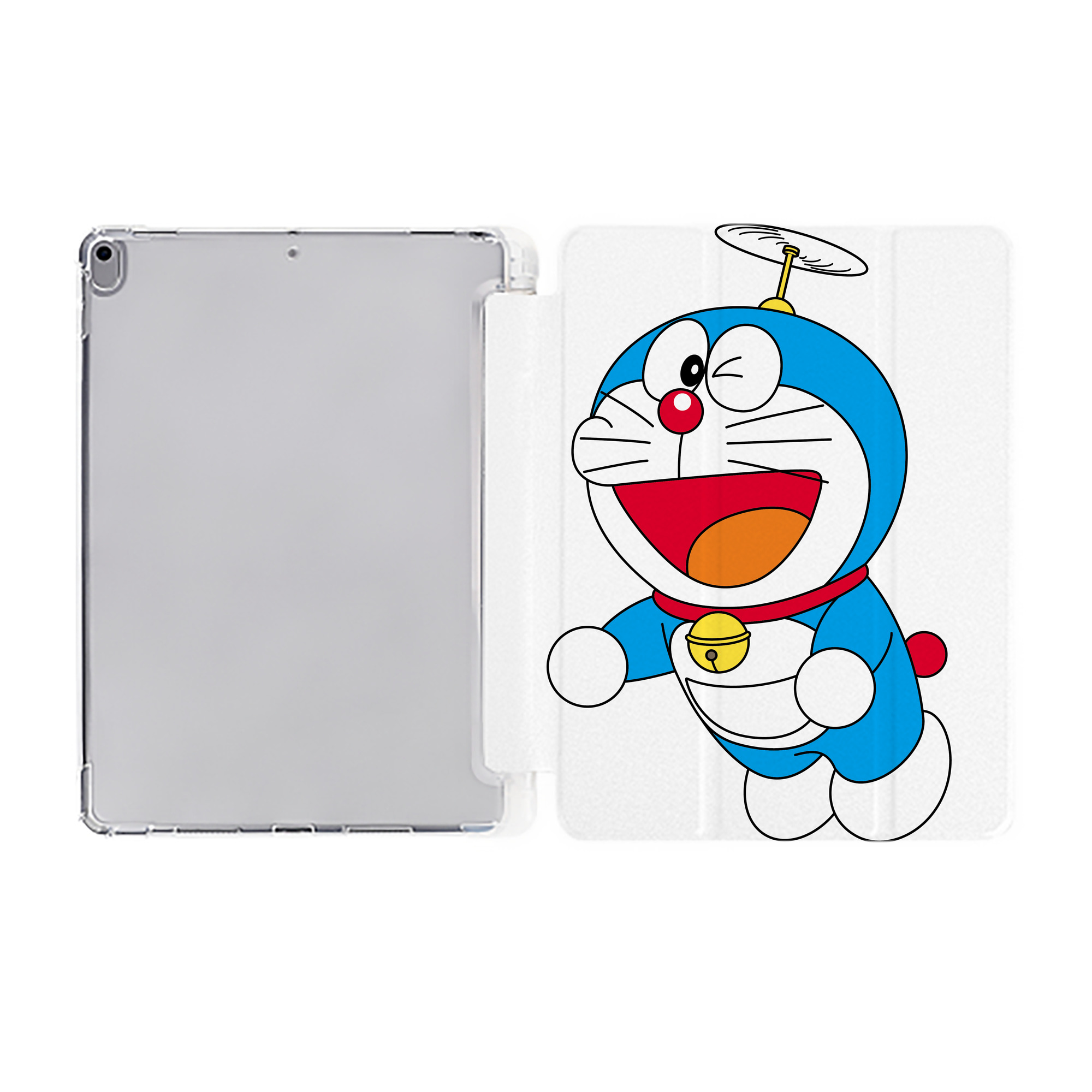 （画像用） ドラえもん Doraemon IPad ケース ペン収納付き 三つ折りスタンド PUレザー×シリコン 対応機種9.5/10.5/10.9インチ